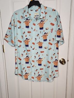 RSVLTS x The Sandlot The Great Hambino Baseball Button Up Size XXL